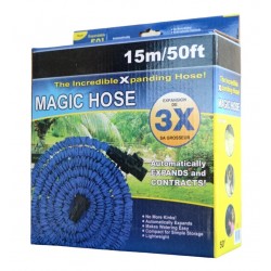 Растягивающийся шланг, Magic Hose 3Х, с распылителем, 15м